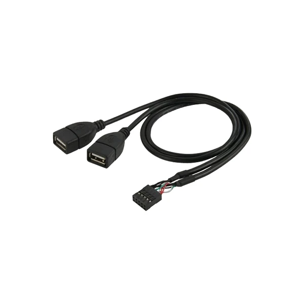 10 Pin Motherboard Female Header To Dual USB 2.0 Female Cable
